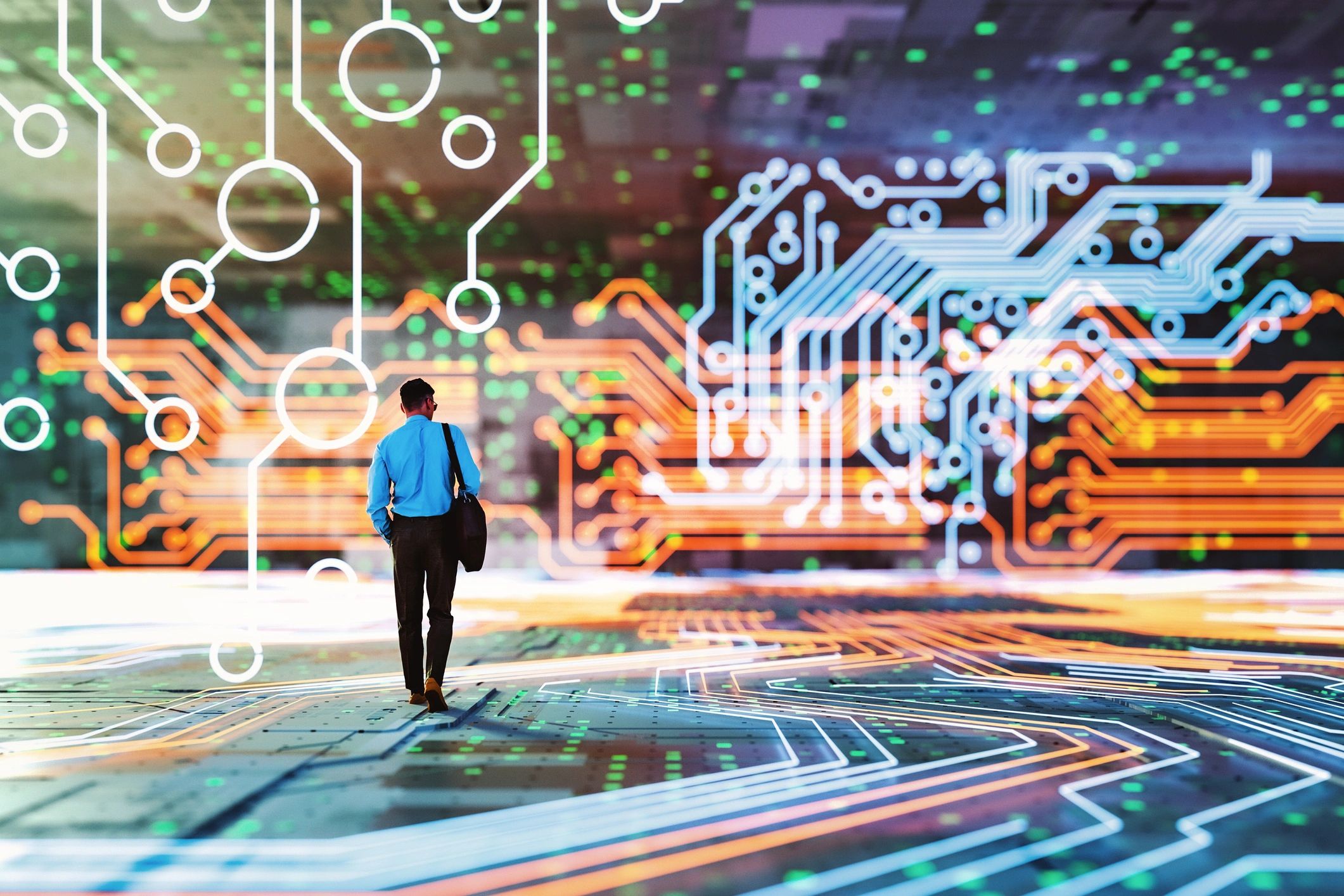 cyber-noir roadmap, digital business journey, high-tech blueprint, AI automation, futuristic business, cyberpunk entrepreneurs, business timeline