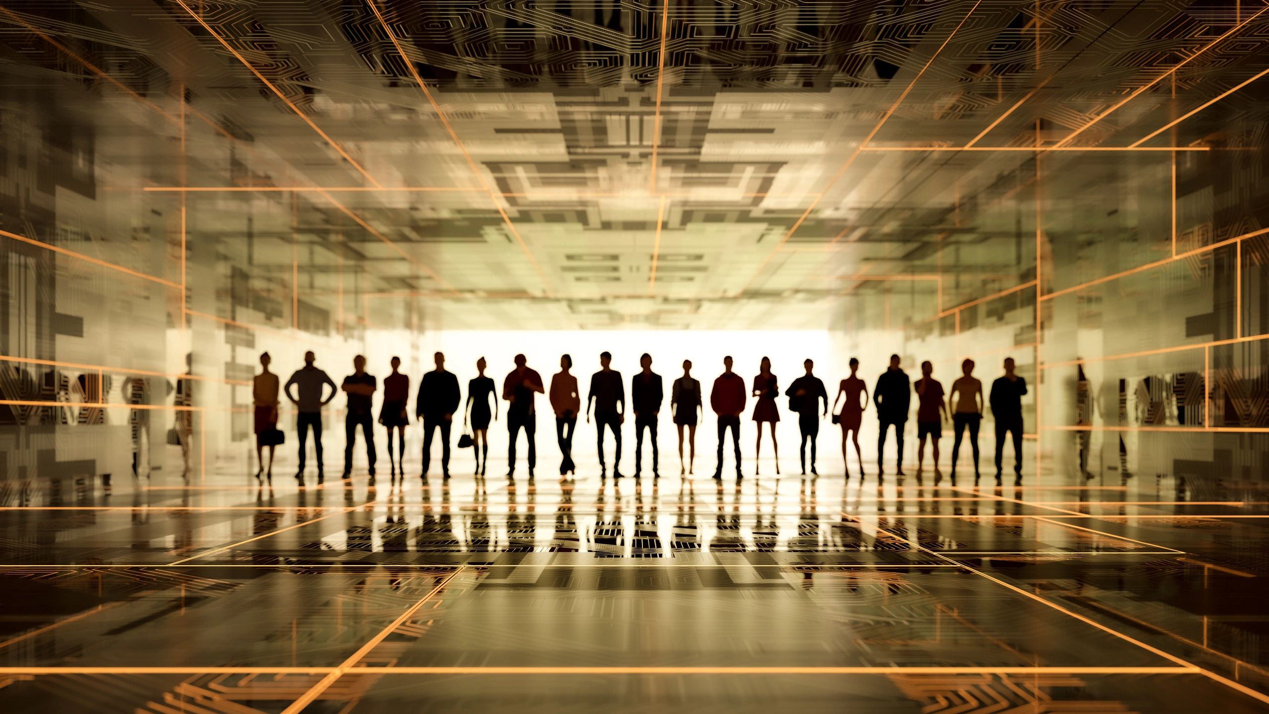 cyber-noir business team high-tech