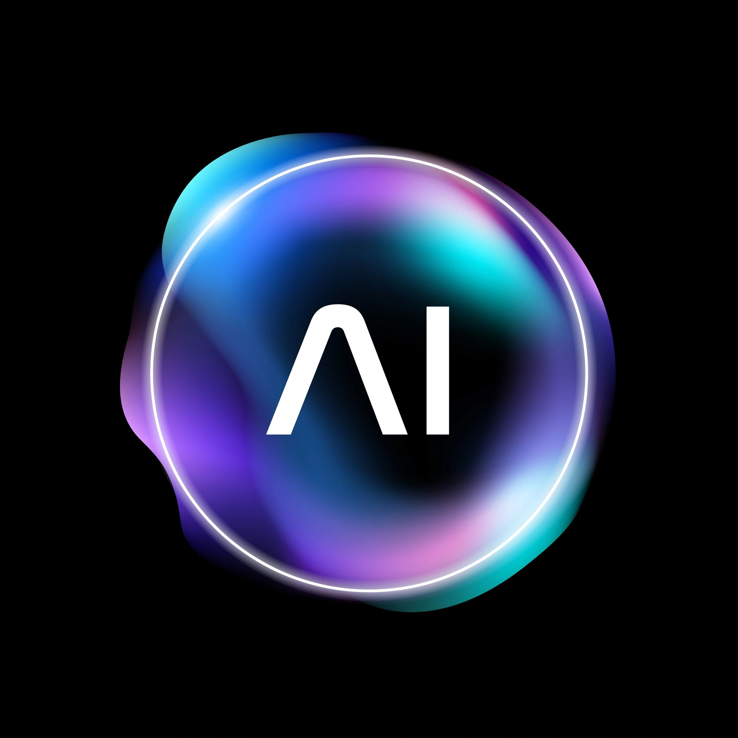 futuristic AI avatar neon cyberpunk